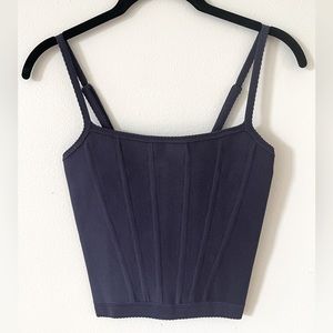 Fleur du mal knit corset top